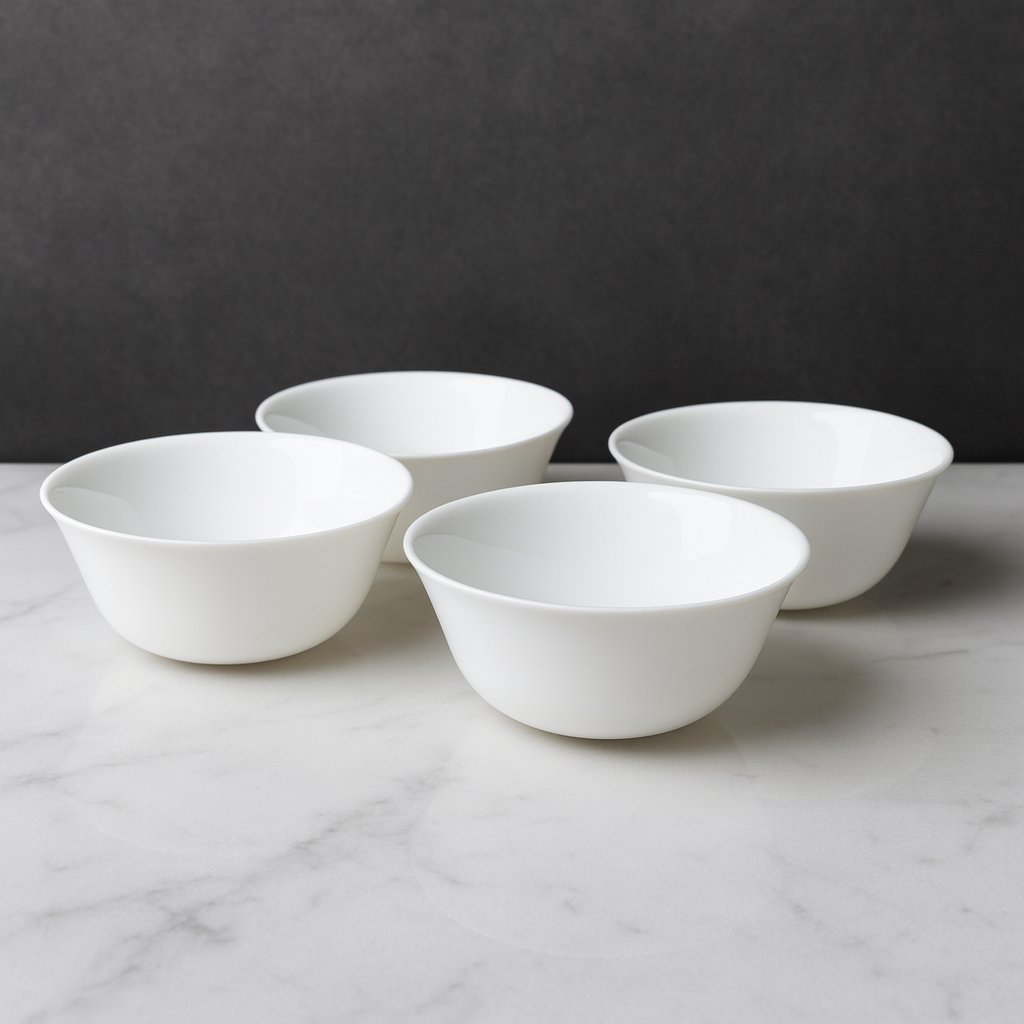 Plato de vidrio templado blanco