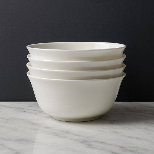 Plato de vidrio templado blanco
