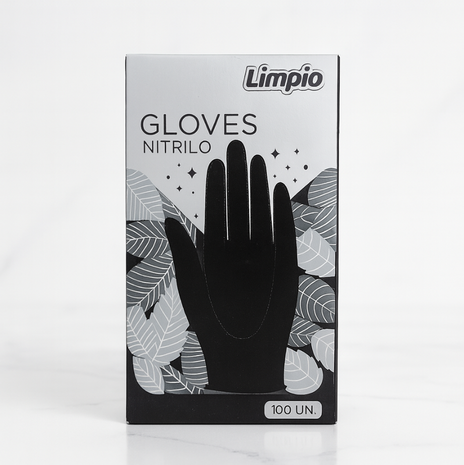 Guantes de nitrilo sintético negro
