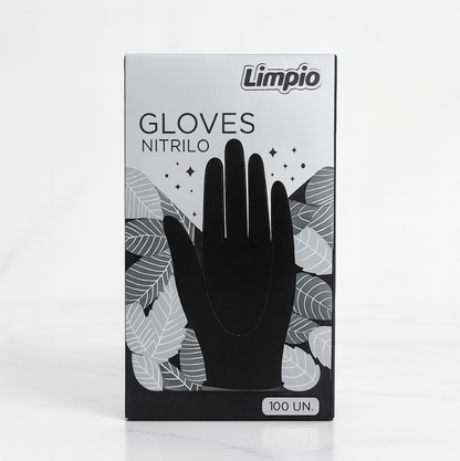 Guantes de nitrilo sintético negro
