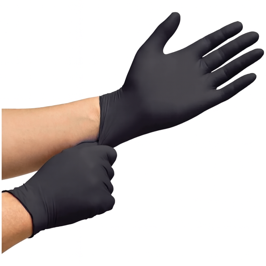 Guantes de nitrilo sintético negro